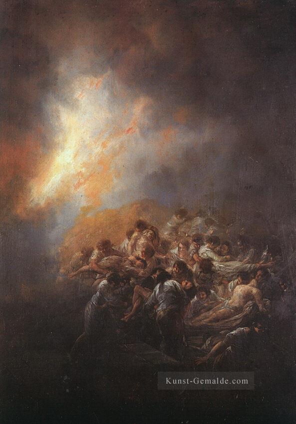 Das Feuer Romantischen modernen Francisco Goya Ölgemälde
